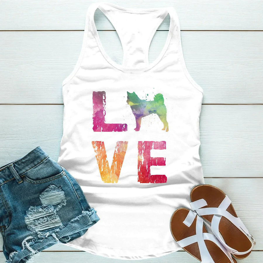 Watercolor Painting Love for Dogs Top