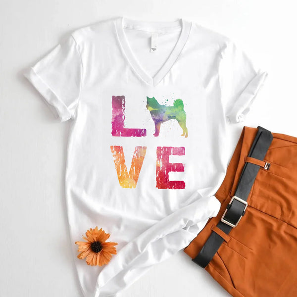 v-neck t-shirt white