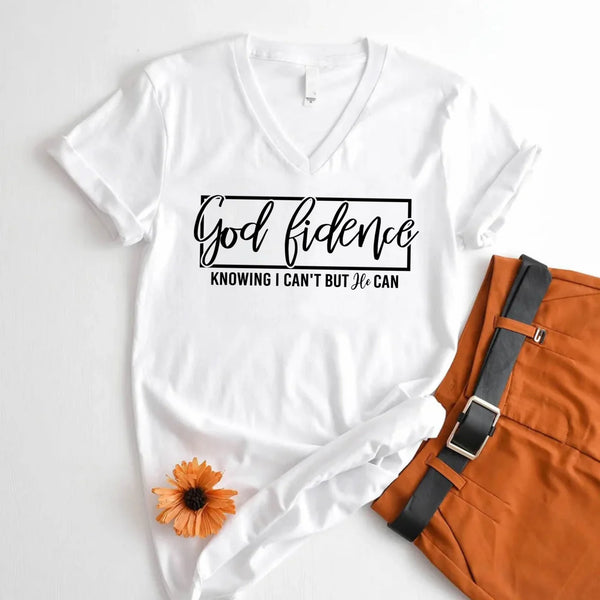 v-neck t-shirt white