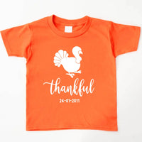 Camisetas familiares personalizadas "Gracias por ti" para el Día de Acción de Gracias