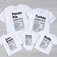 Funny Thanksgiving Ingredient Family T-shirt (Build Your own)