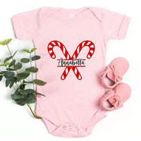 Christmas Candy Cane Family Personalized Tee