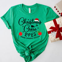 May include matching family Christmas T-shirts with “Family Christmas Crew 2025 – Making Memories Together” festive text and holiday graphics.