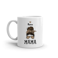 Taza personalizada "Mamá y niños (cabello desordenado)" de 11 oz