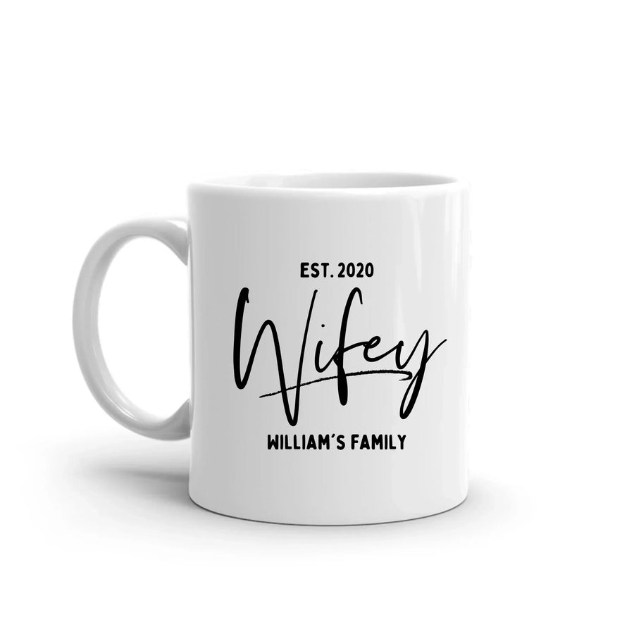 Wifey Hubby Established Personalized Mug