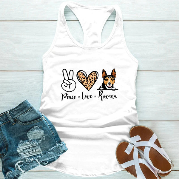 Camiseta para perro "Paz y amor"