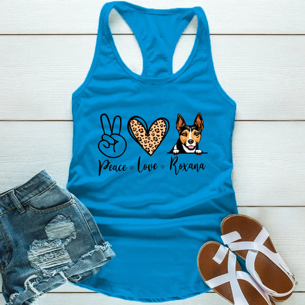 Camiseta para perro "Paz y amor"