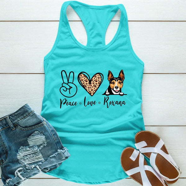 Camiseta para perro "Paz y amor"