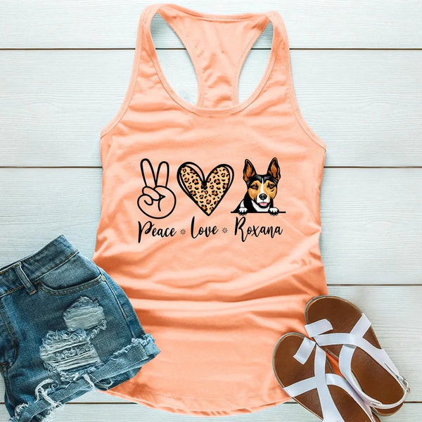 Camiseta para perro "Paz y amor"