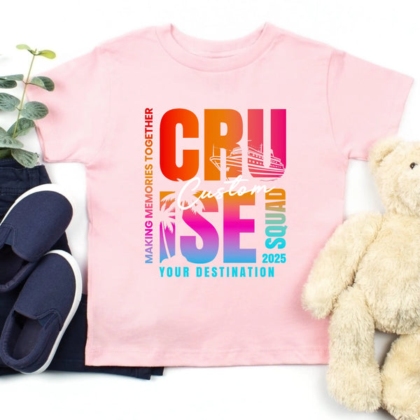 Cruise Squad 2025 Shirts Custom Matching Family Vacation Tees