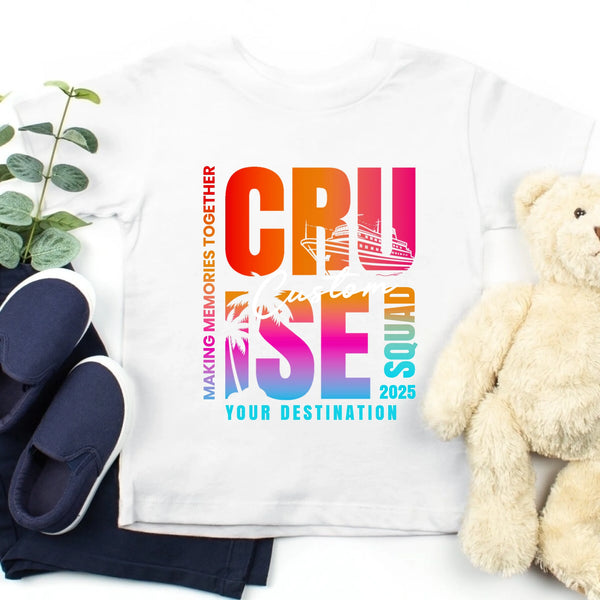 Cruise Squad 2025 Shirts Custom Matching Family Vacation Tees