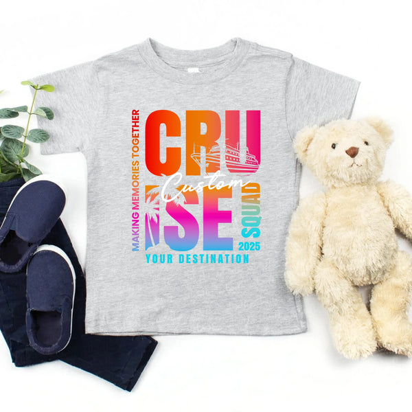 Cruise Squad 2025 Shirts Custom Matching Family Vacation Tees