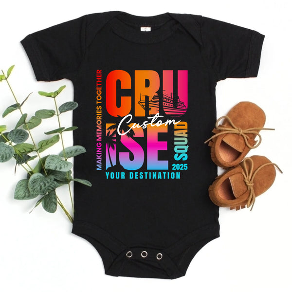 Cruise Squad 2025 Shirts Custom Matching Family Vacation Tees