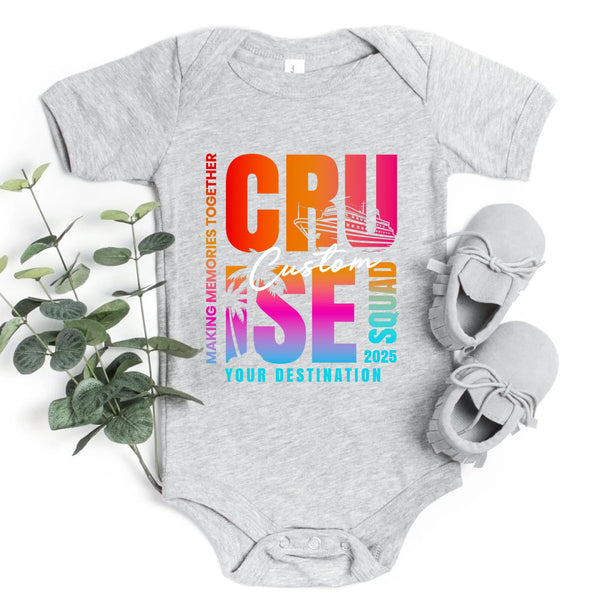 Cruise Squad 2025 Shirts Custom Matching Family Vacation Tees