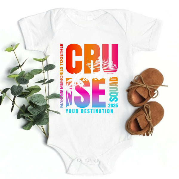 Cruise Squad 2025 Shirts Custom Matching Family Vacation Tees