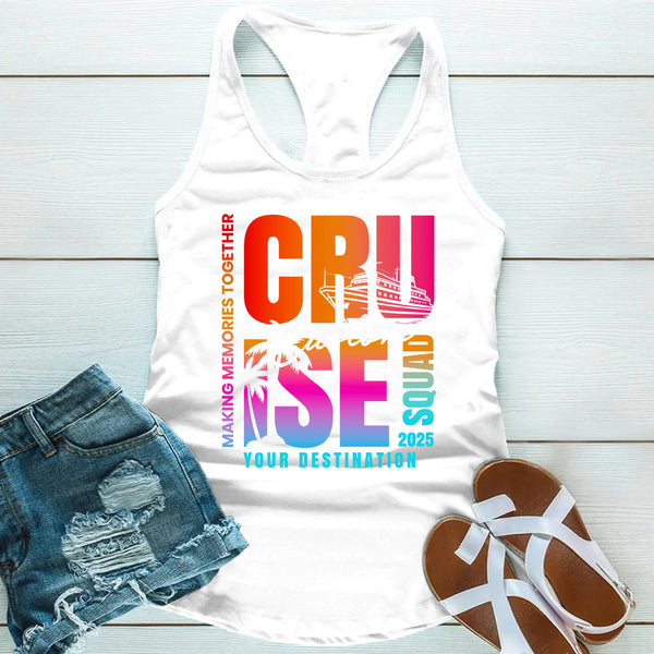 Cruise Squad 2025 Shirts Custom Matching Family Vacation Tees