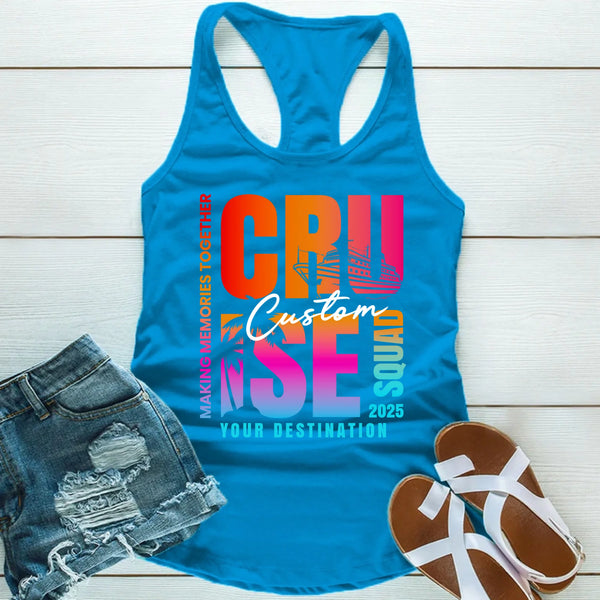 Cruise Squad 2025 Shirts Custom Matching Family Vacation Tees