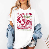 May include A Well Read Woman Comfort Colors t-shirt with literary graphic, relaxed unisex fit, and garment-dyed cotton