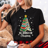 All Booked for Christmas Book Lover Comfort Colors T-Shirt