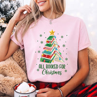 All Booked for Christmas Book Lover Comfort Colors T-Shirt