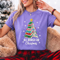 May include an All Booked for Christmas Book Lover Comfort Colors T-Shirt featuring a festive Christmas and reading-inspired design.