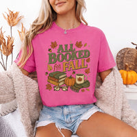All Booked for Fall Comfort Colors T-Shirt | Cozy Book Lover Tee