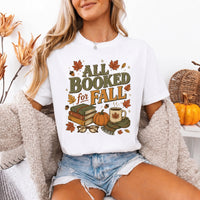 All Booked for Fall Comfort Colors T-Shirt | Cozy Book Lover Tee