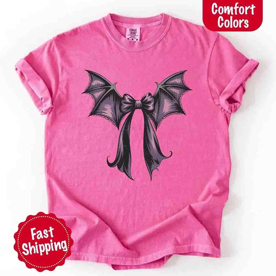 Bat wing bow gothic Halloween graphic design
