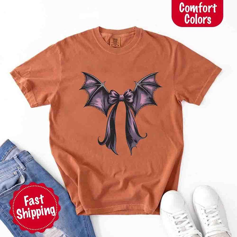 Bat wing bow gothic Halloween graphic design