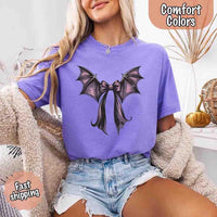 Bat wing bow gothic Halloween graphic design