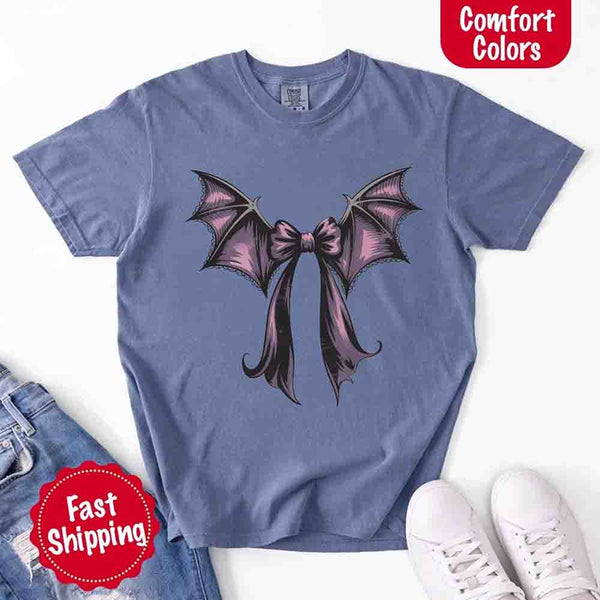 Bat wing bow gothic Halloween graphic design