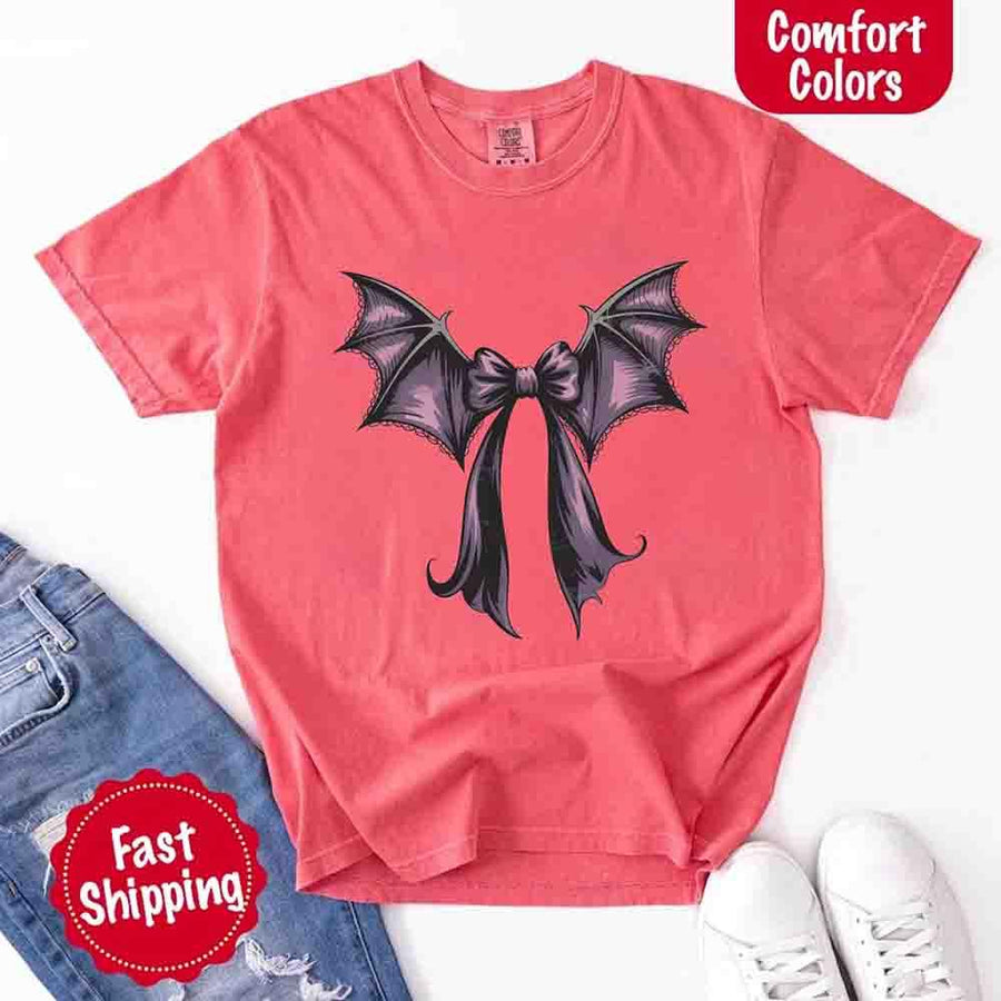 Bat wing bow gothic Halloween graphic design