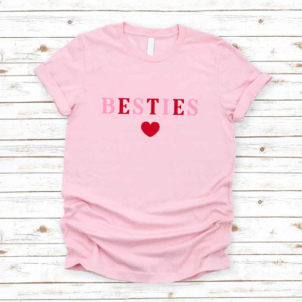 May include a pair of matching Besties T-shirts for moms and daughters displayed together with a clear, coordinated design.