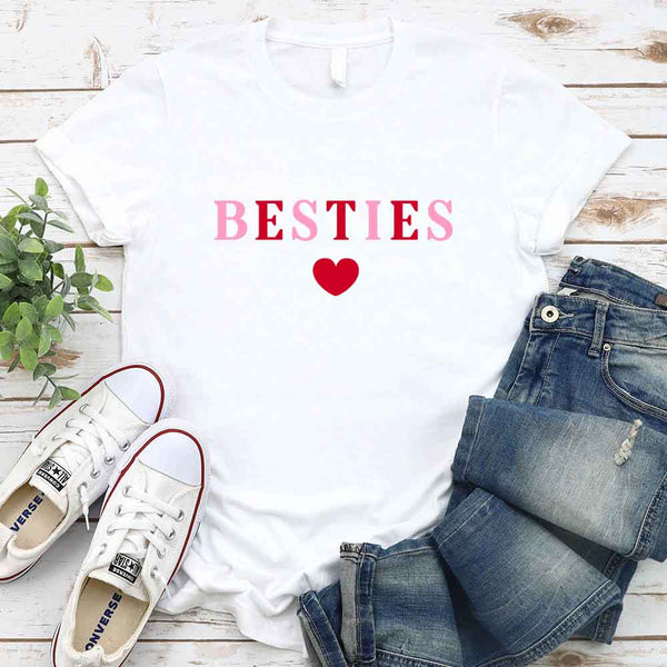 May include a pair of matching Besties T-shirts for moms and daughters displayed together with a clear, coordinated design.