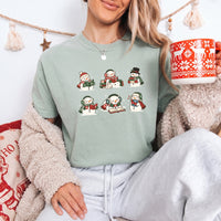 Book Lover Snowman Comfort Colors T-Shirt