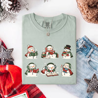Book Lover Snowman Comfort Colors T-Shirt
