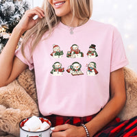 Book Lover Snowman Comfort Colors T-Shirt