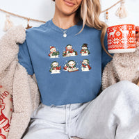 Book Lover Snowman Comfort Colors T-Shirt