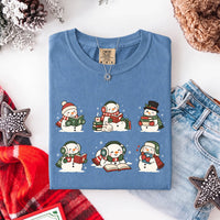 Book Lover Snowman Comfort Colors T-Shirt