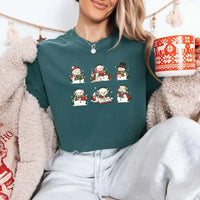 Book Lover Snowman Comfort Colors T-Shirt