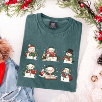 Book Lover Snowman Comfort Colors T-Shirt