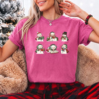 Book Lover Snowman Comfort Colors T-Shirt