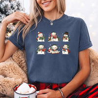 Book Lover Snowman Comfort Colors T-Shirt