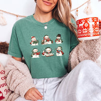 Book Lover Snowman Comfort Colors T-Shirt