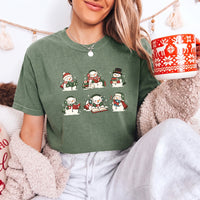 Book Lover Snowman Comfort Colors T-Shirt