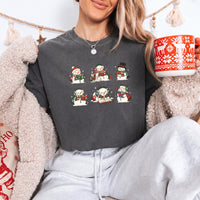 May include a Book Lover Snowman Christmas Comfort Colors T-Shirt featuring a festive snowman and book-inspired holiday design.