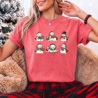 May include a Book Lover Snowman Christmas Comfort Colors T-Shirt featuring a festive snowman and book-inspired holiday design.