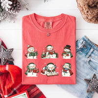 May include a Book Lover Snowman Christmas Comfort Colors T-Shirt featuring a festive snowman and book-inspired holiday design.