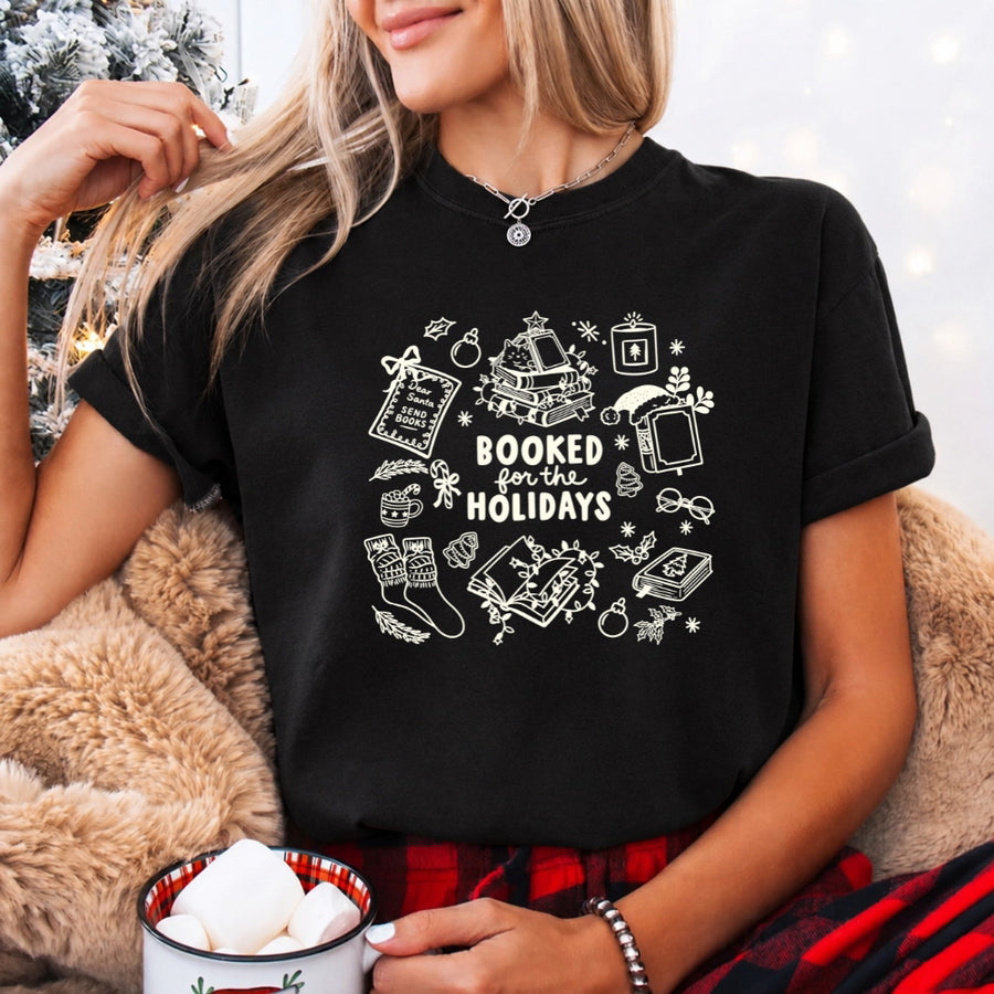 Booked for the Holidays Comfort Colors T-Shirt