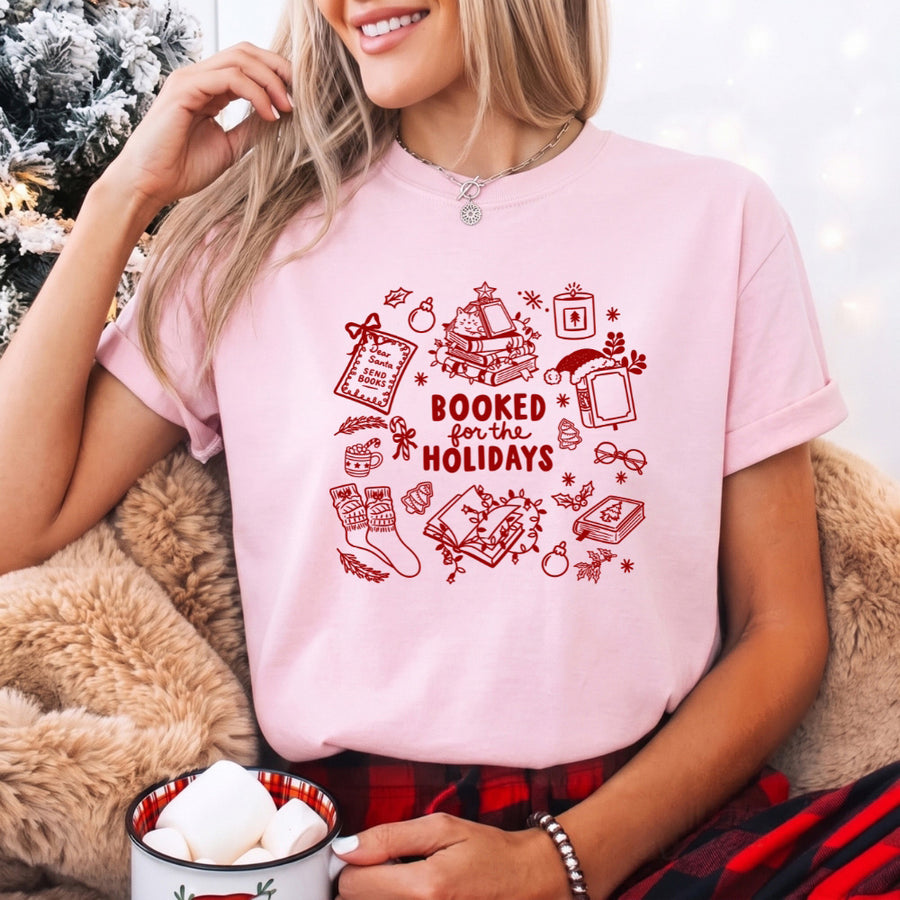 Booked for the Holidays Comfort Colors T-Shirt